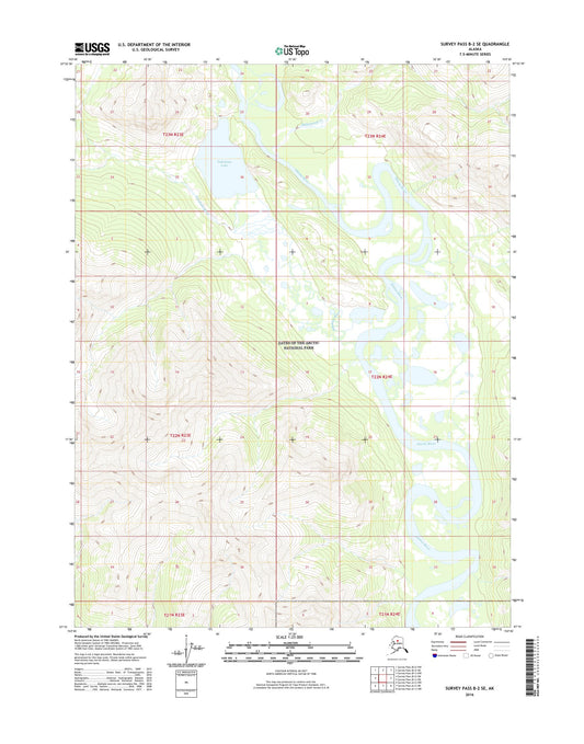 Survey Pass B-2 SE Alaska US Topo Map Image