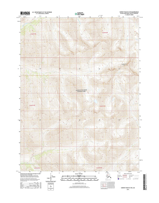 Survey Pass B-5 SW Alaska US Topo Map Image