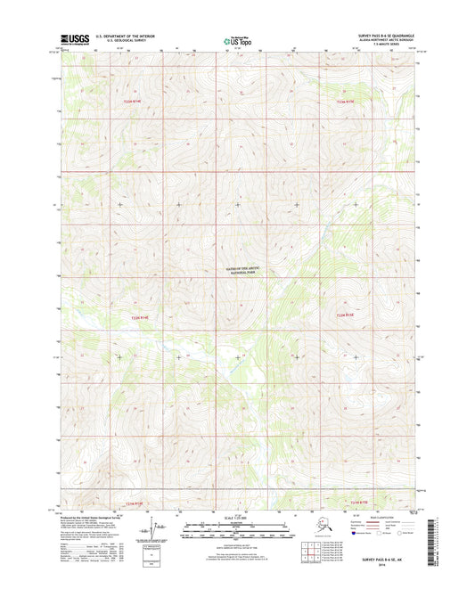 Survey Pass B-6 SE Alaska US Topo Map Image