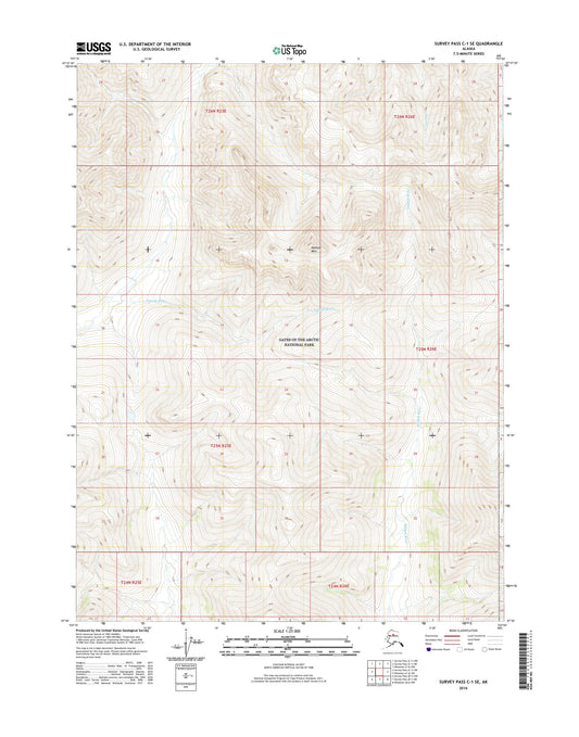 Survey Pass C-1 SE Alaska US Topo Map Image