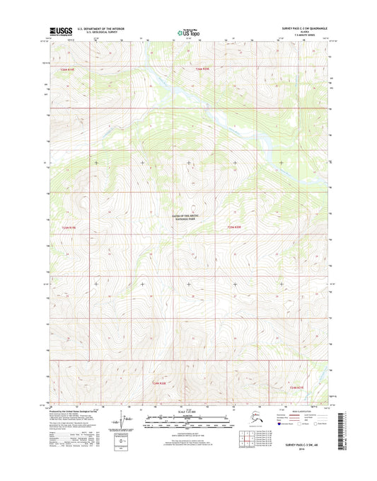 Survey Pass C-3 SW Alaska US Topo Map Image
