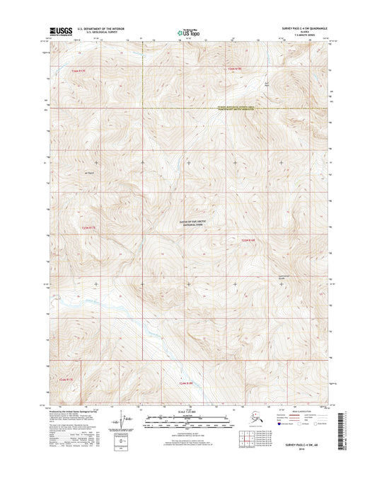 Survey Pass C-4 SW Alaska US Topo Map Image