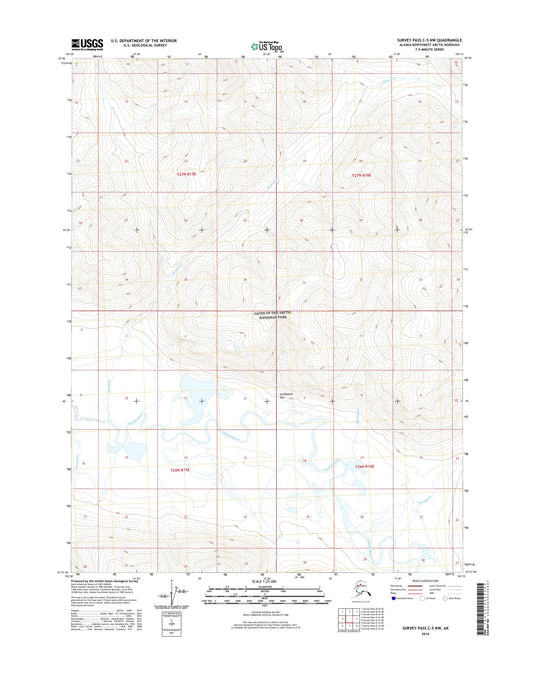 Survey Pass C-5 NW Alaska US Topo Map Image