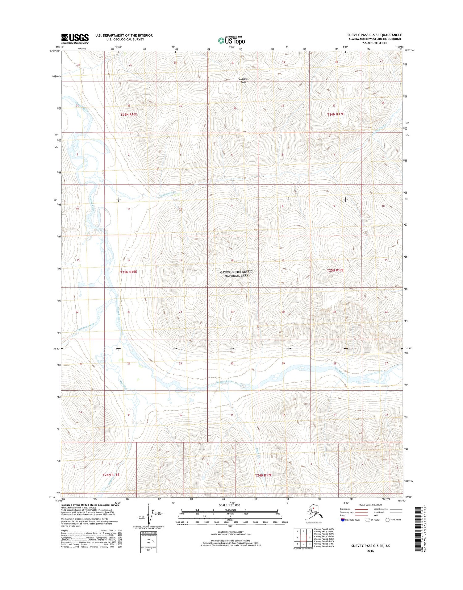Survey Pass C-5 SE Alaska US Topo Map Image