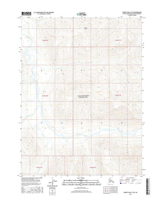 Survey Pass C-5 SE Alaska US Topo Map Image