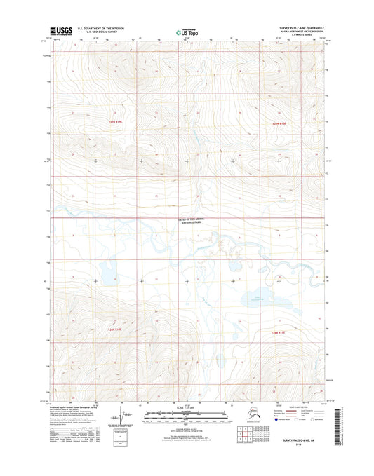 Survey Pass C-6 NE Alaska US Topo Map Image