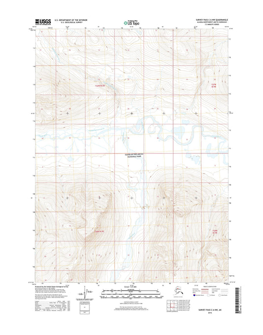 Survey Pass C-6 NW Alaska US Topo Map Image
