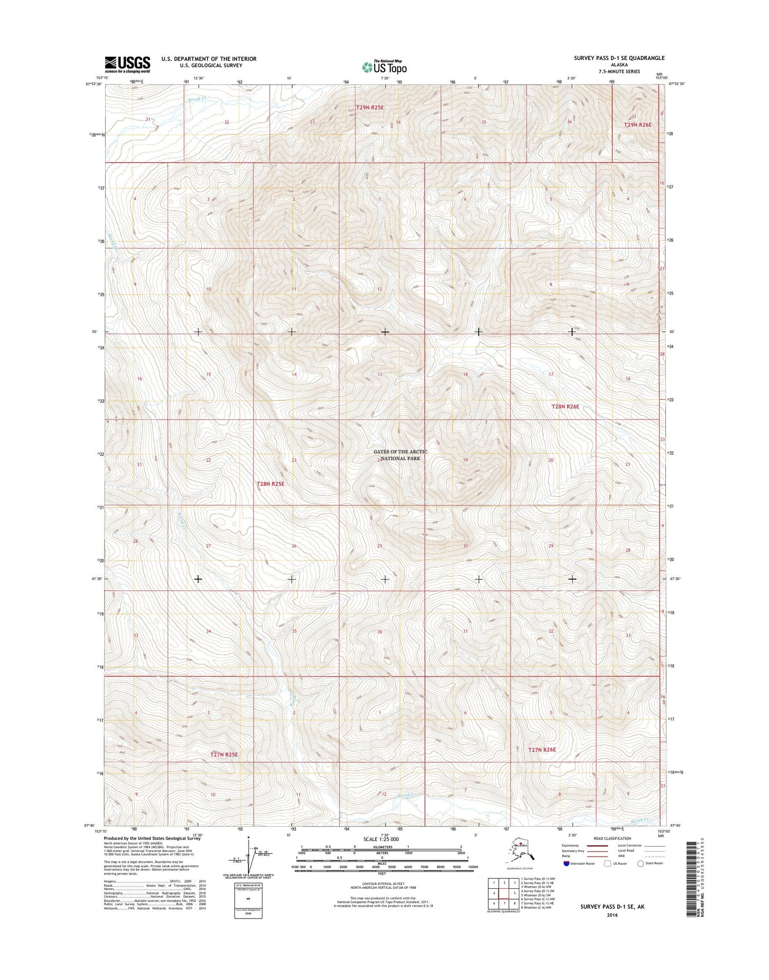 Survey Pass D-1 SE Alaska US Topo Map Image