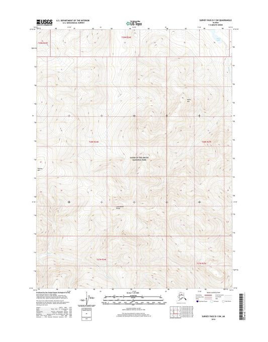 Survey Pass D-1 SW Alaska US Topo Map Image
