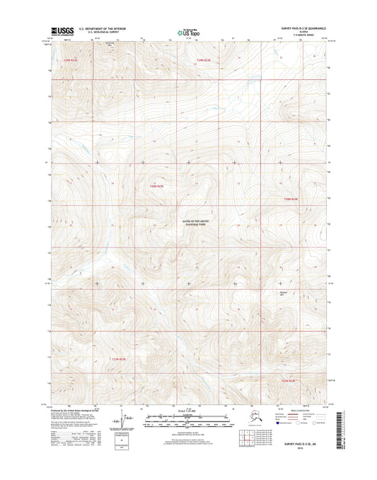 Survey Pass D-2 SE Alaska US Topo Map Image