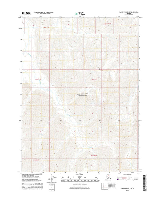 Survey Pass D-4 SE Alaska US Topo Map Image