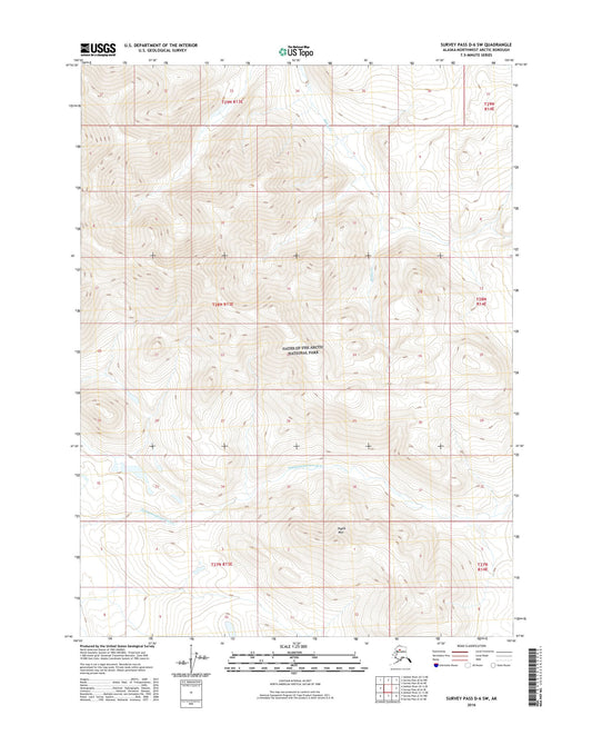 Survey Pass D-6 SW Alaska US Topo Map Image
