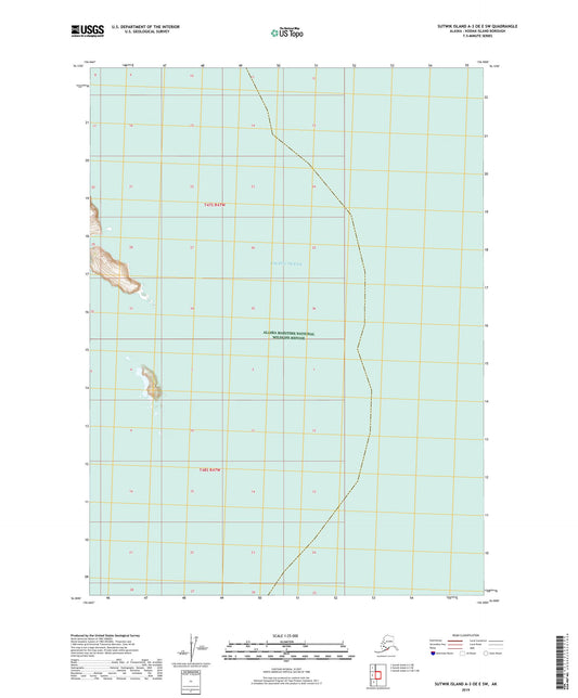 Sutwik Island A-3 OE E SW Alaska US Topo Map Image