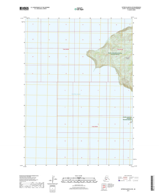 Sutwik Island B-6 SW Alaska US Topo Map Image