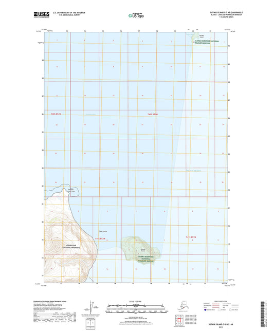 Sutwik Island C-5 NE Alaska US Topo Map Image