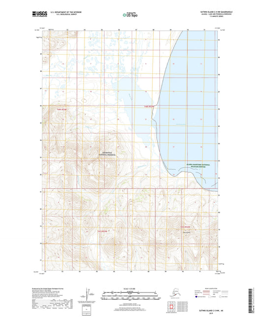 Sutwik Island C-5 NW Alaska US Topo Map Image