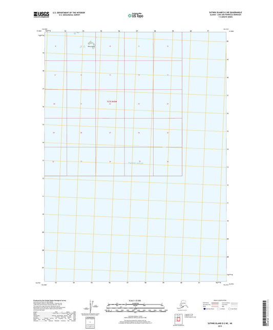 Sutwik Island D-2 NE Alaska US Topo Map Image