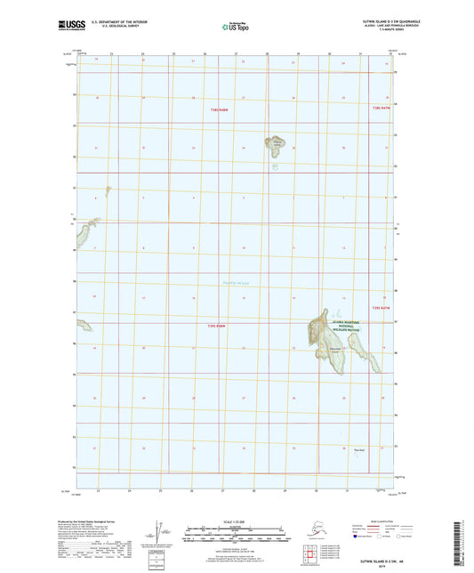 Sutwik Island D-3 SW Alaska US Topo Map Image