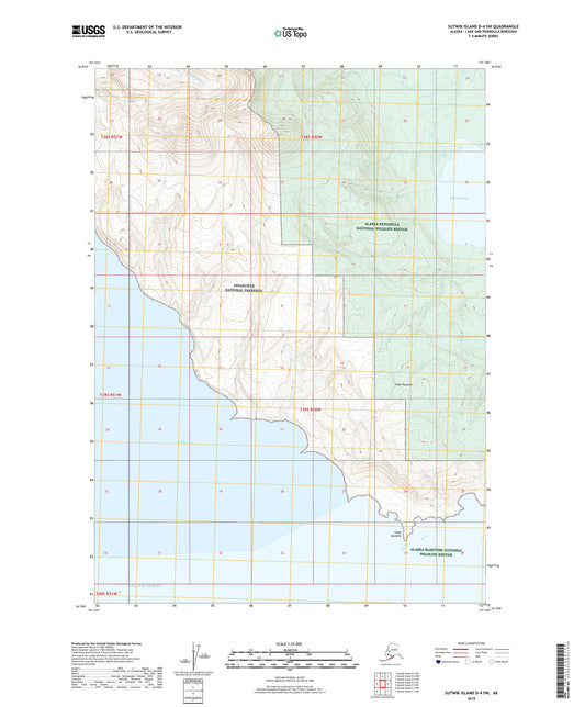 Sutwik Island D-4 SW Alaska US Topo Map Image