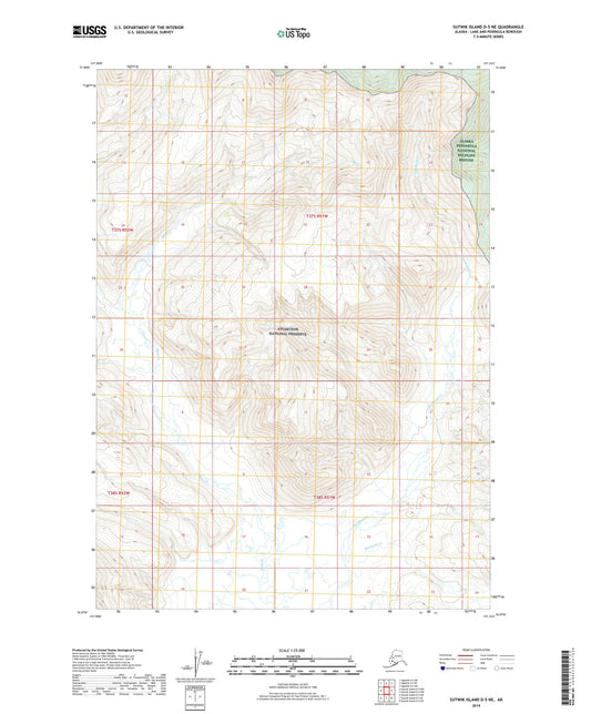 Sutwik Island D-5 NE Alaska US Topo Map Image