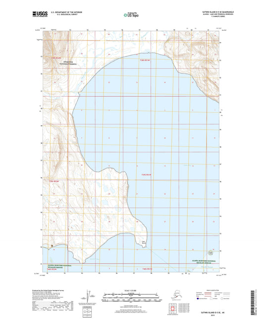 Sutwik Island D-5 SE Alaska US Topo Map Image