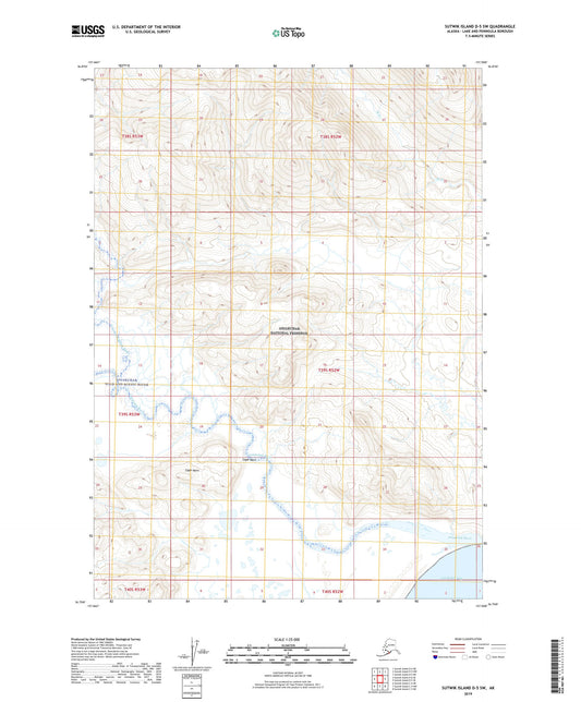 Sutwik Island D-5 SW Alaska US Topo Map Image