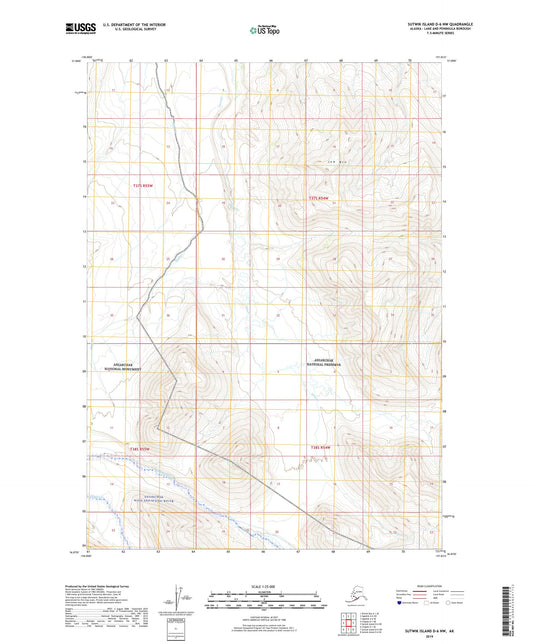 Sutwik Island D-6 NW Alaska US Topo Map Image