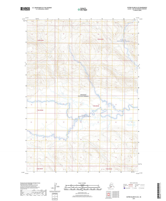Sutwik Island D-6 SE Alaska US Topo Map Image