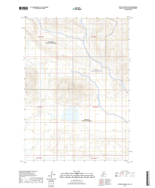 Sutwik Island D-6 SW Alaska US Topo Map Image
