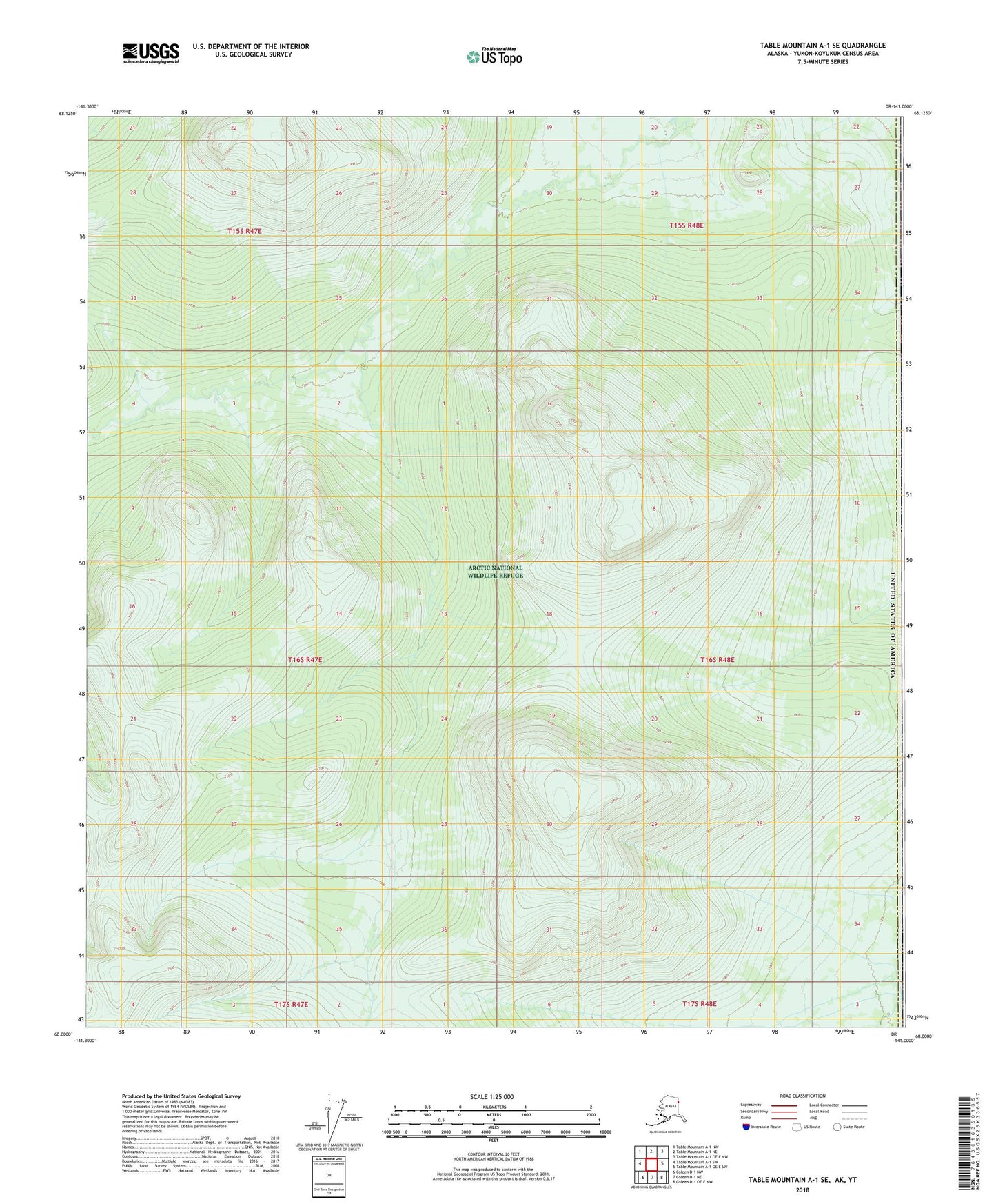 Table Mountain A-1 SE Alaska US Topo Map Image