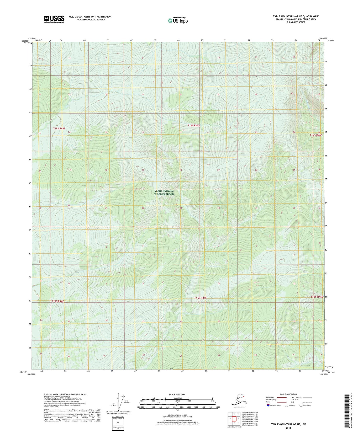 Table Mountain A-2 NE Alaska US Topo Map Image