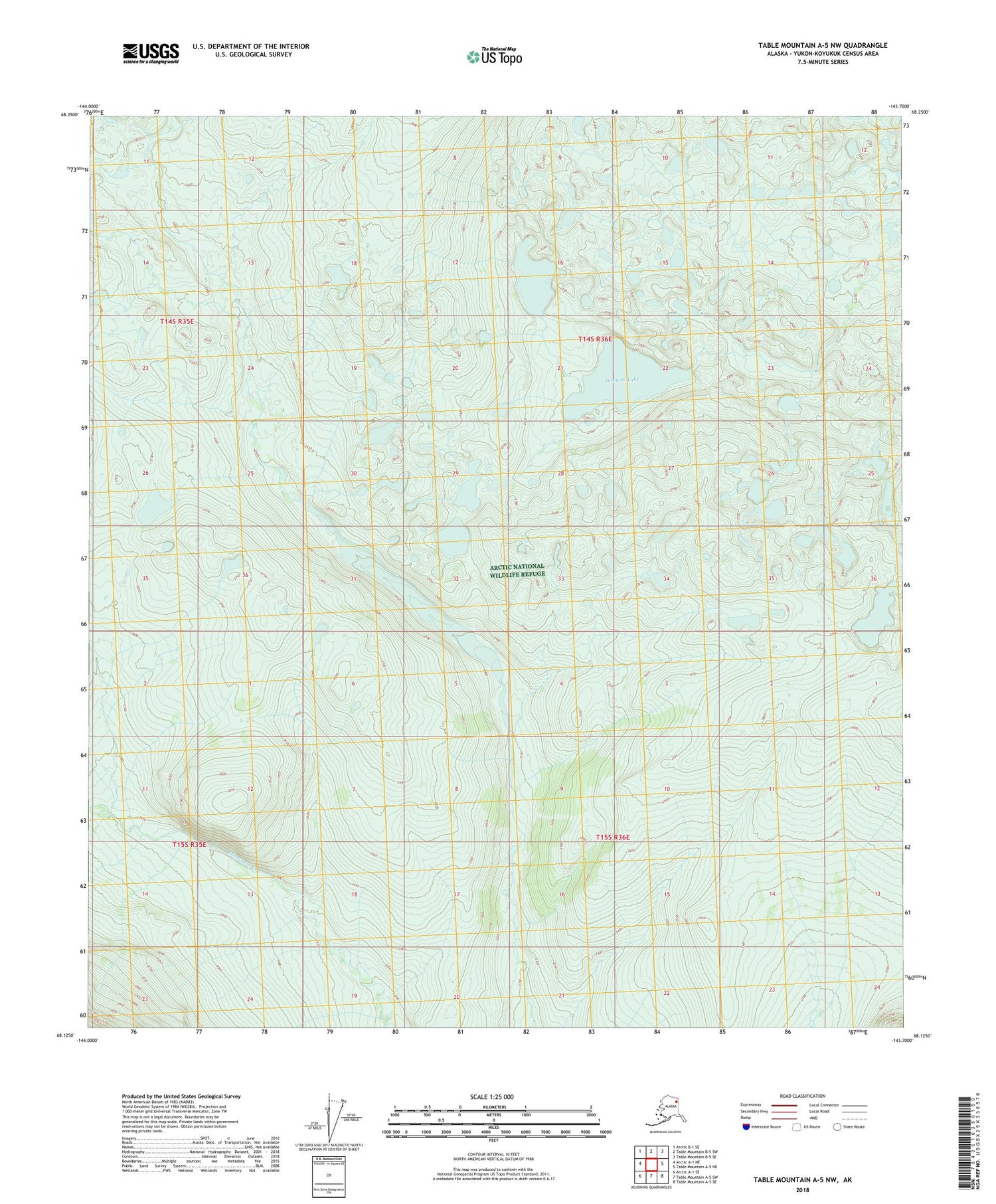 Table Mountain A-5 NW Alaska US Topo Map Image