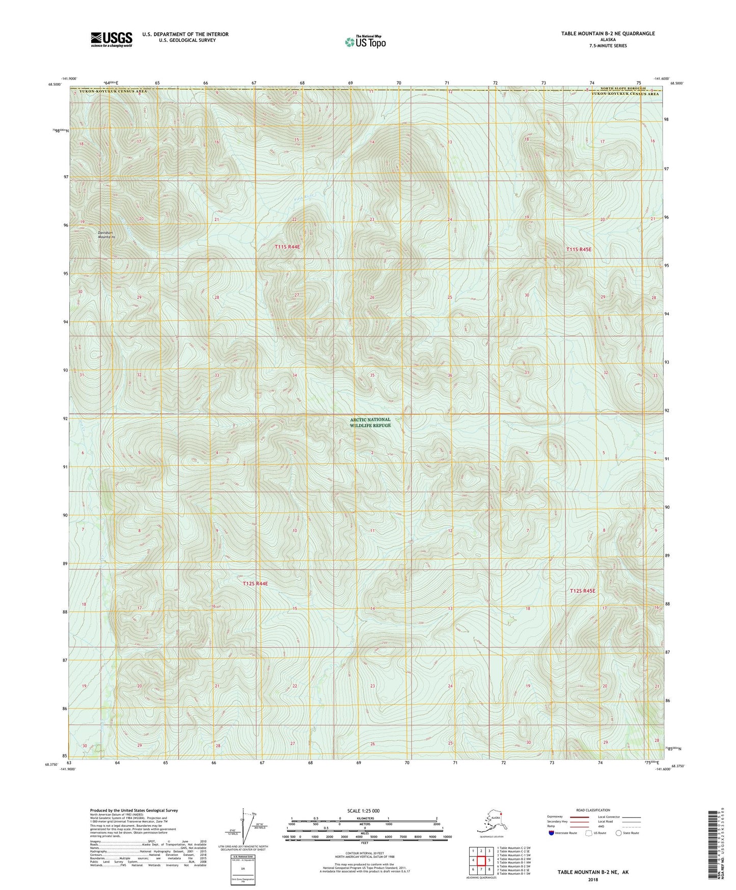 Table Mountain B-2 NE Alaska US Topo Map Image