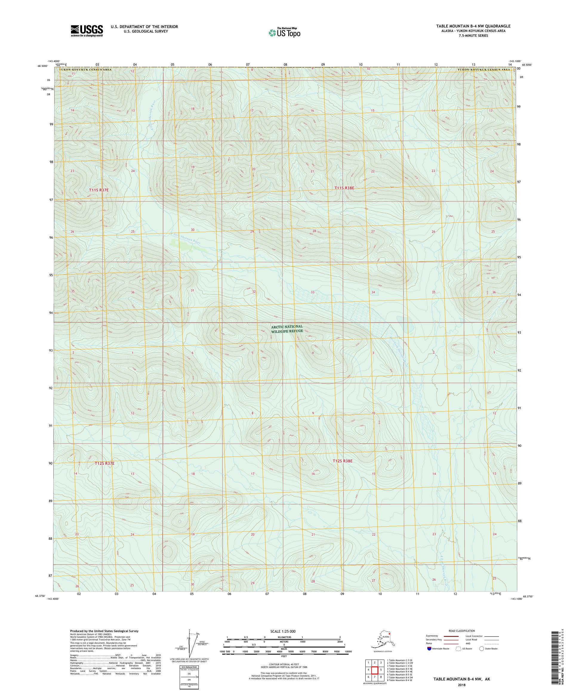 Table Mountain B-4 NW Alaska US Topo Map – MyTopo Map Store