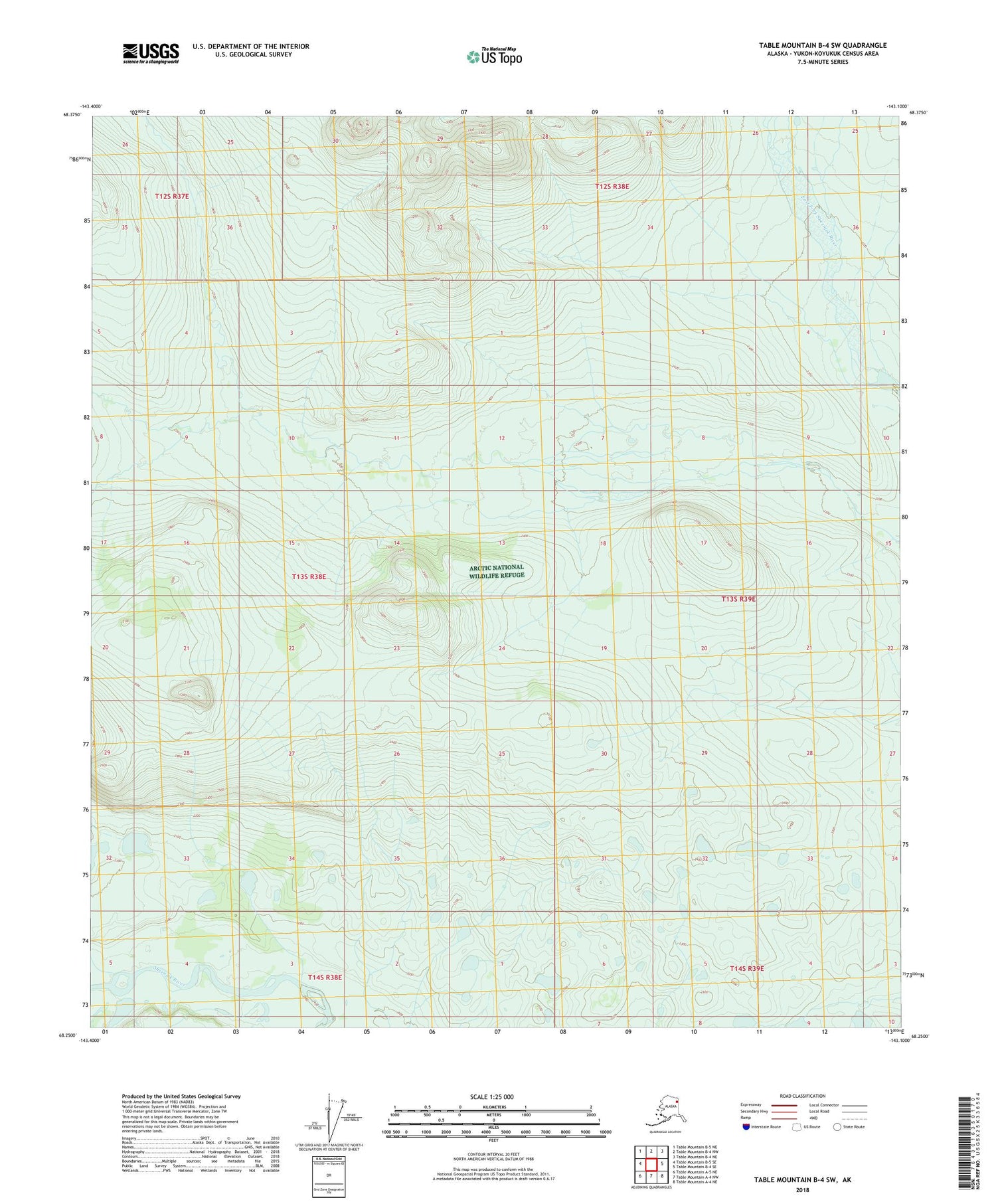 Table Mountain B-4 SW Alaska US Topo Map Image
