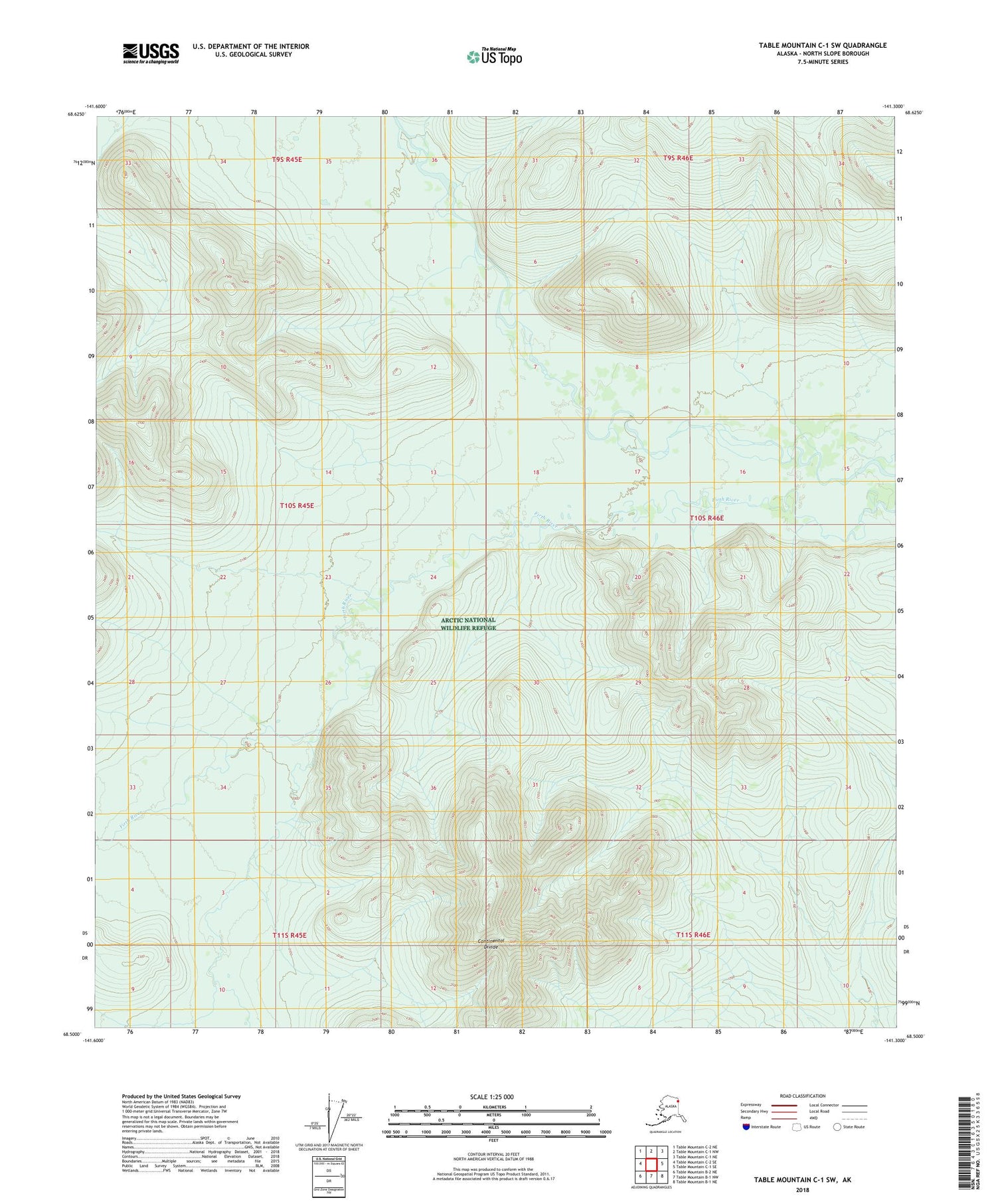 Table Mountain C-1 SW Alaska US Topo Map Image
