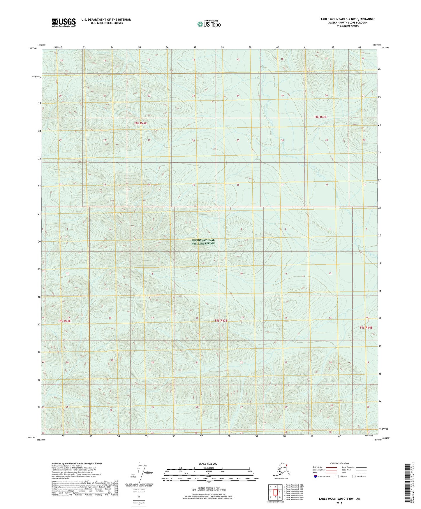 Table Mountain C-2 NW Alaska US Topo Map Image