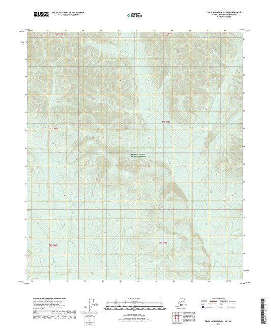 Table Mountain D-1 SW Alaska US Topo Map Image