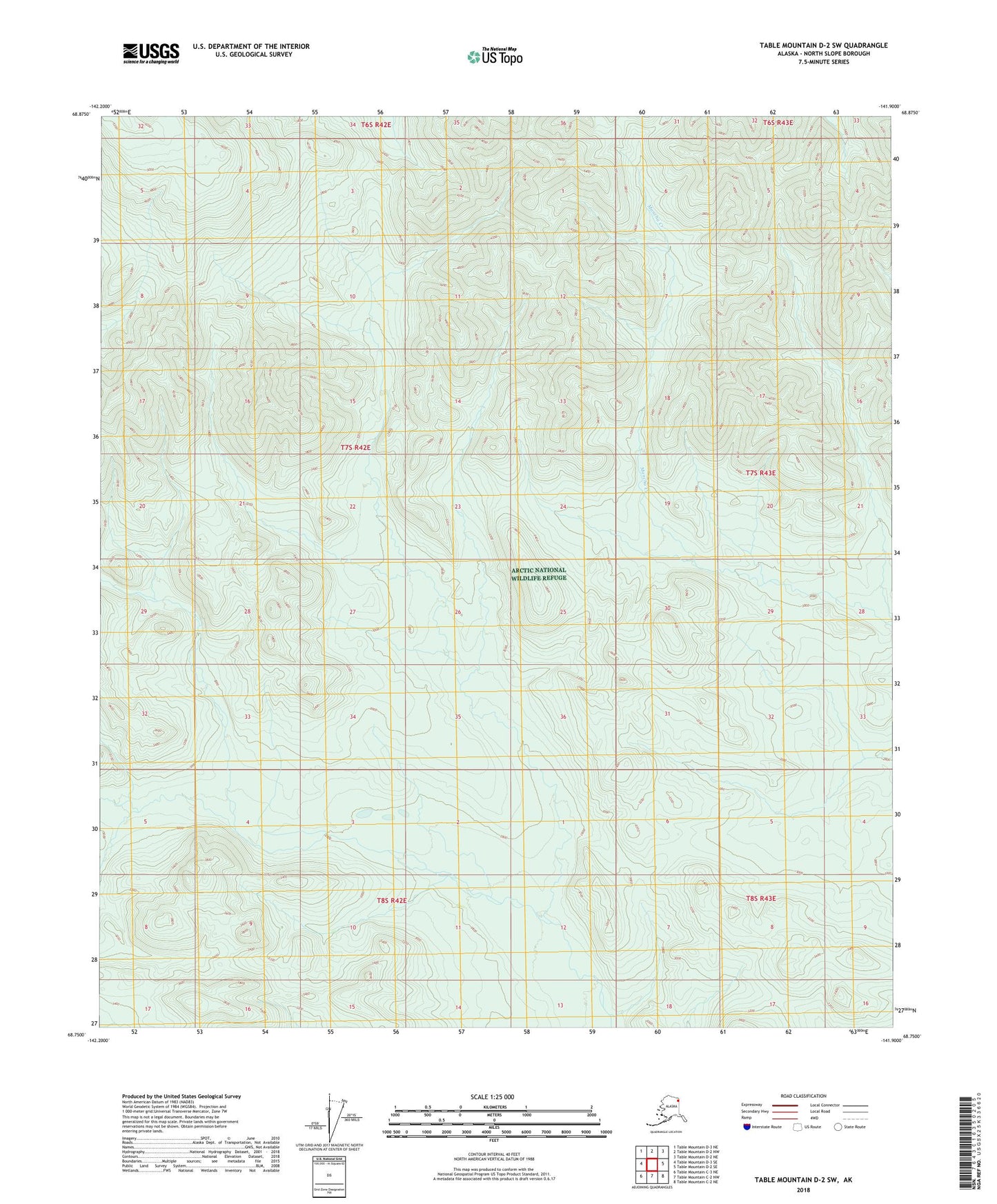 Table Mountain D-2 SW Alaska US Topo Map Image
