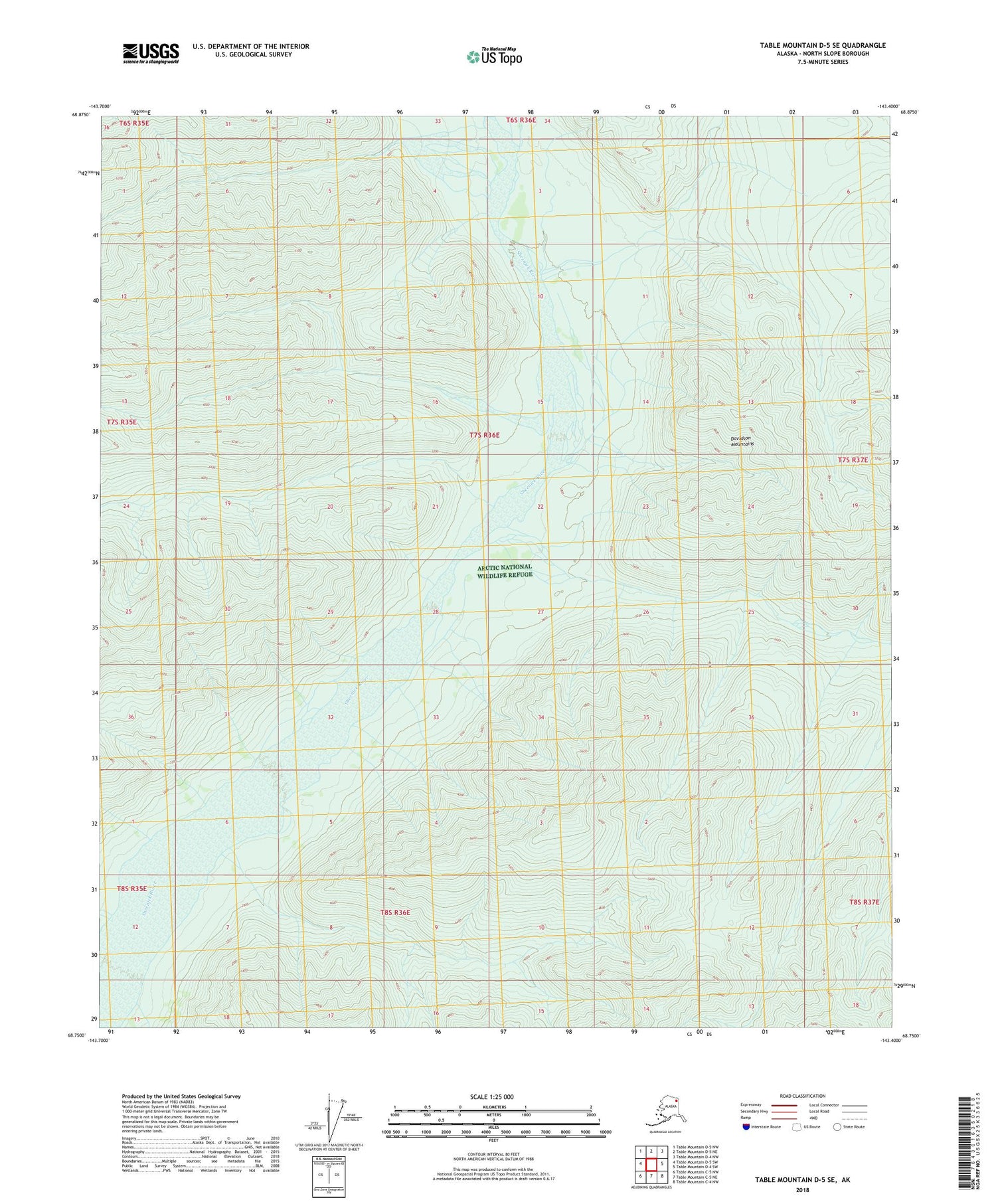 Table Mountain D-5 SE Alaska US Topo Map Image