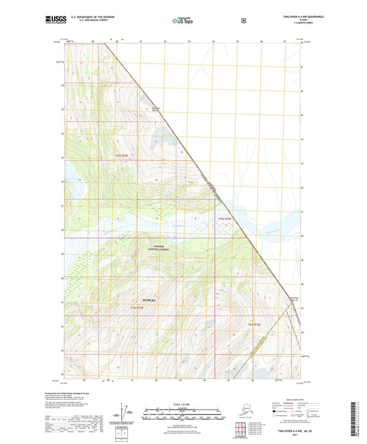 Taku River A-4 NW Alaska US Topo Map Image