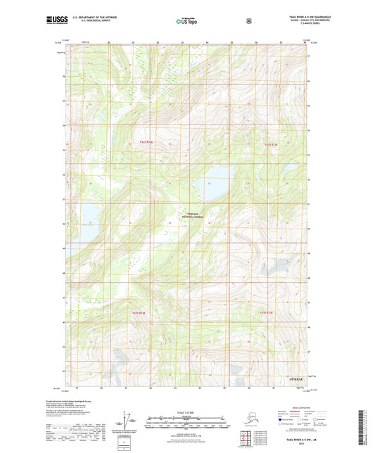 Taku River A-5 NW Alaska US Topo Map Image