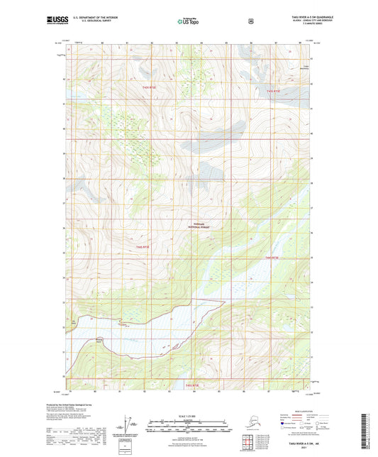 Taku River A-5 SW Alaska US Topo Map Image