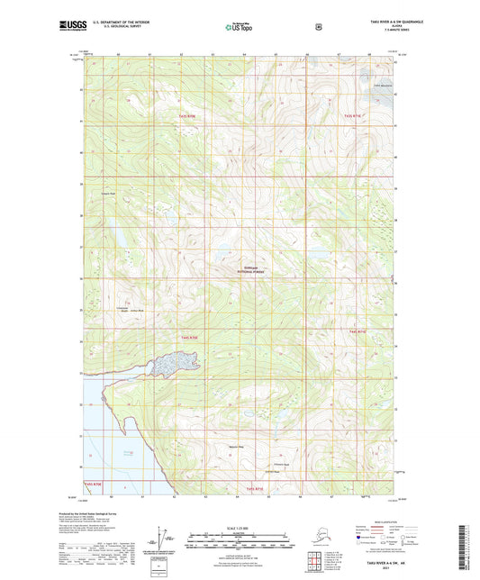 Taku River A-6 SW Alaska US Topo Map Image