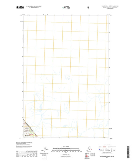 Taku River B-5 OE E SW Alaska US Topo Map Image