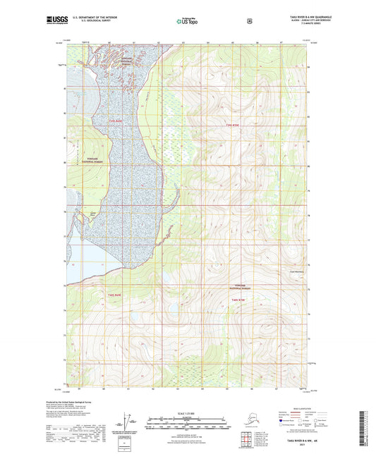 Taku River B-6 NW Alaska US Topo Map Image