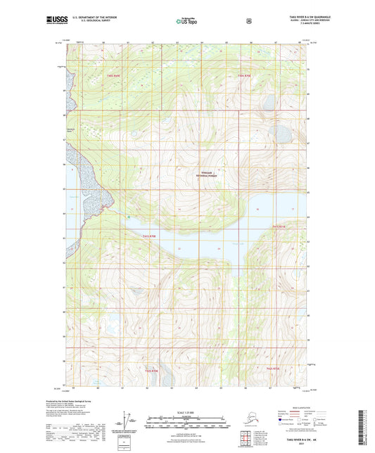 Taku River B-6 SW Alaska US Topo Map Image