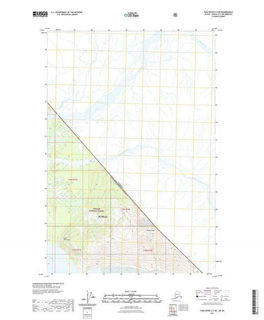 Taku River C-5 SW Alaska US Topo Map Image