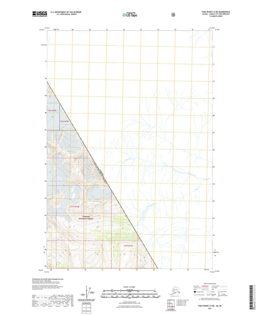 Taku River C-6 NE Alaska US Topo Map Image