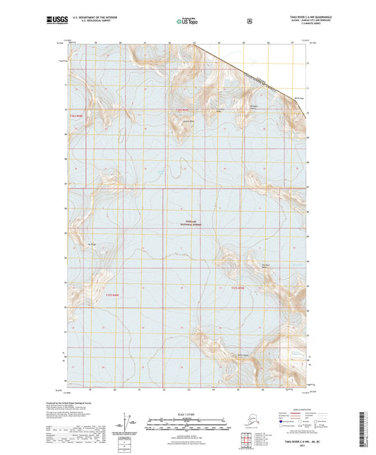 Taku River C-6 NW Alaska US Topo Map Image